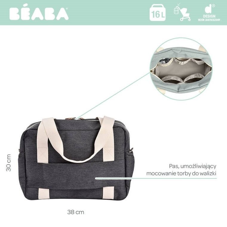 Beaba, Paris, torba dla mamy, Dark heather grey