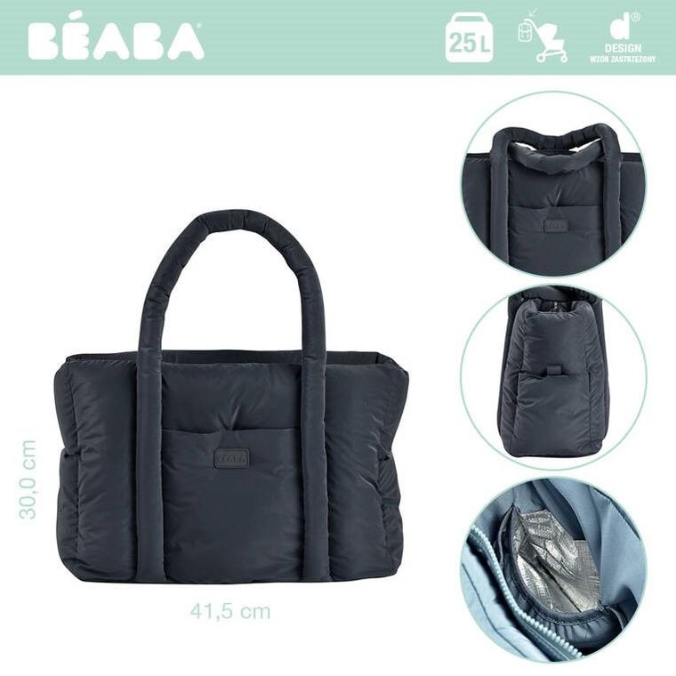 Beaba, Puffy Paris, torba dla mamy, Dark heather grey