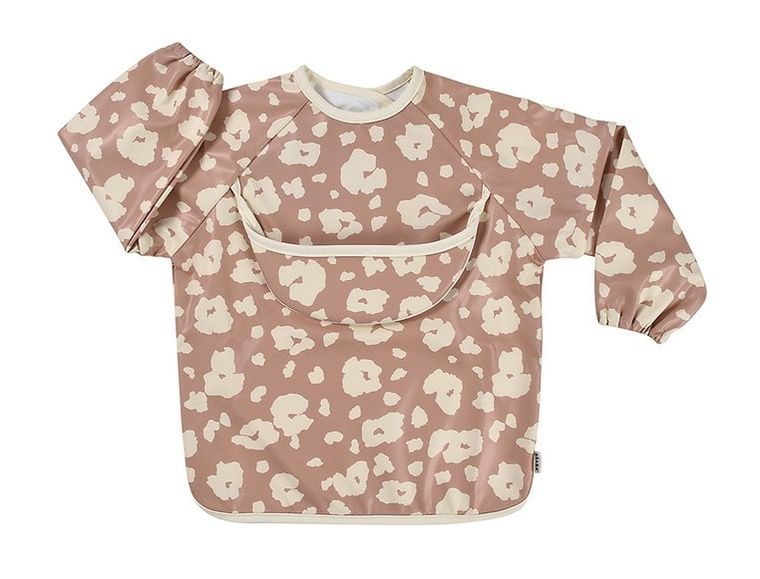 Beaba, śliniak 2w1 z odpinanym długim rękawem, savannah bloom