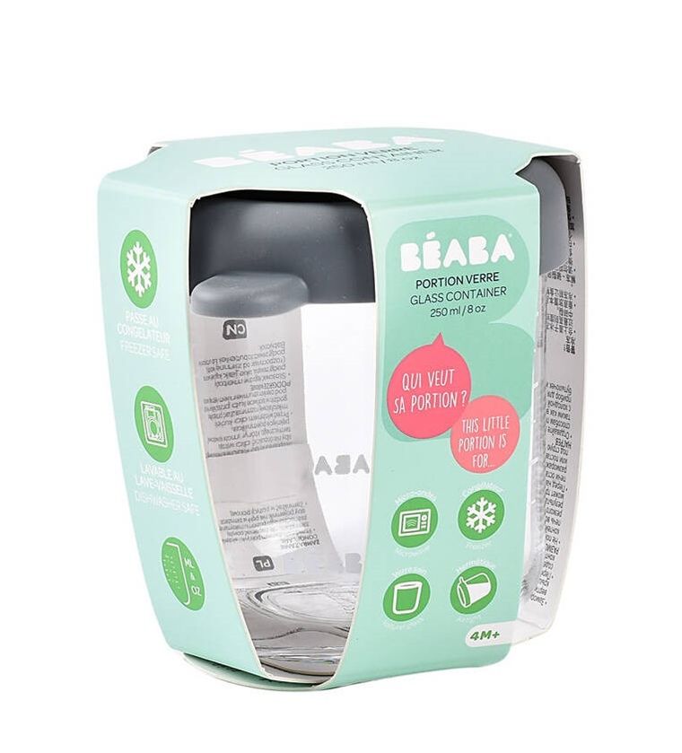 Beaba, słoiczek szklany z zamknięciem, Mineral, 250 ml