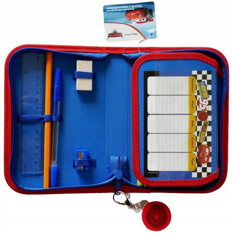 Beniamin, Auta, piórnik rozkładany, z wyposażeniem