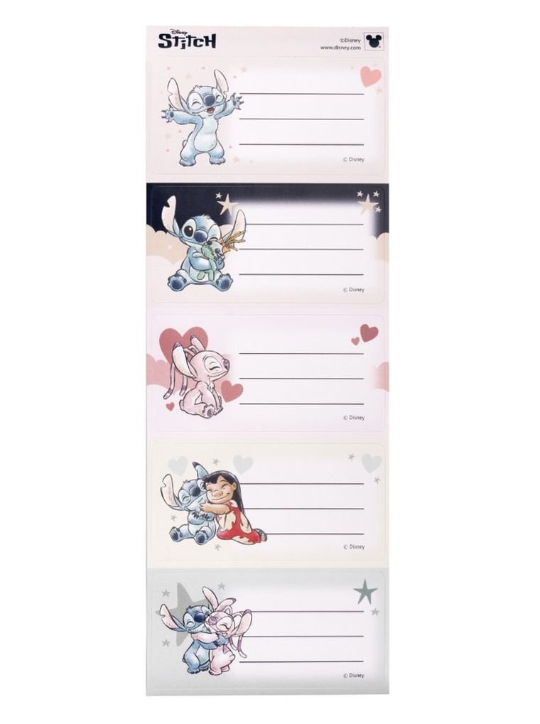 Beniamin, Lilo i Stitch, naklejki na zeszyty, pasek