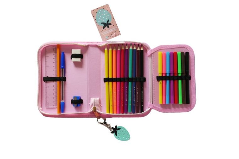 Beniamin, piórnik jednokomorowy, z wyposażeniem, Sweet