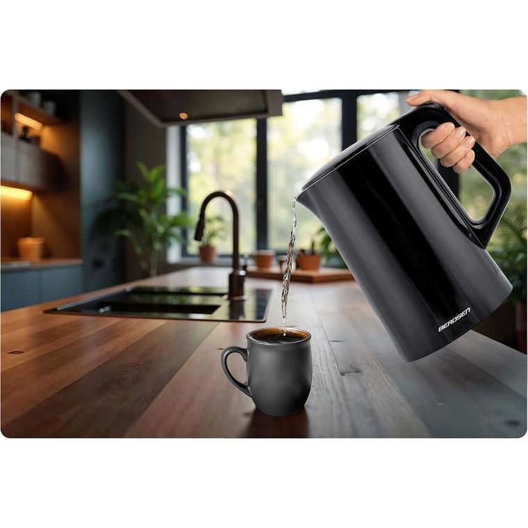Berdsen, czajnik elektryczny, czarno-srebrny, 1,7l, BD-71