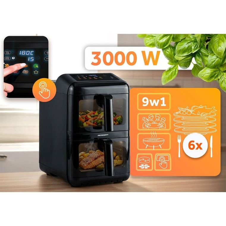 Berdsen, frytkownica beztłuszczowa, dwukomorowa, 11,6l