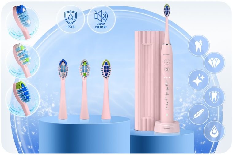 Berdsen, Galaxy, szczoteczka soniczna do zębów, różowa