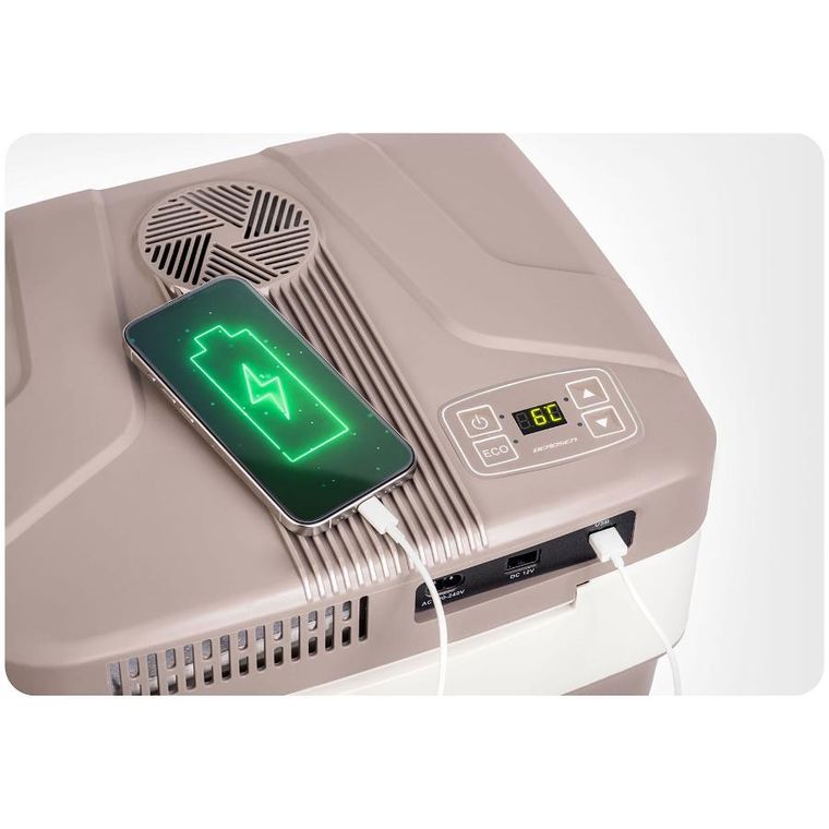 Berdsen, Icemax, lodówka turystyczna, tryb Eco, ciemno-szara, 29l