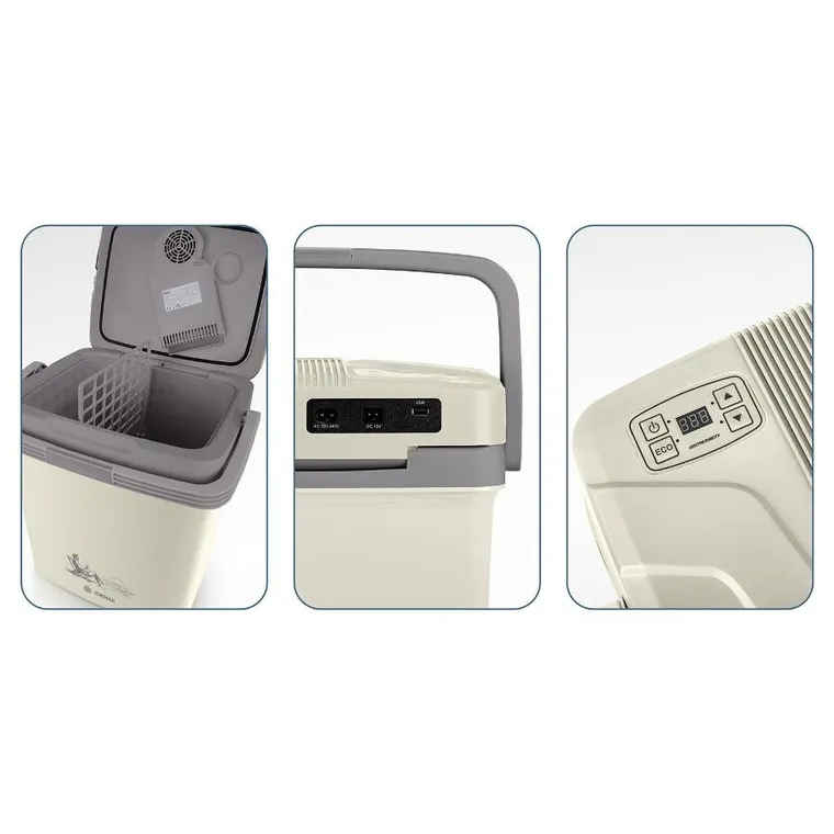 Berdsen, Icemax, lodówka turystyczna, tryb Eco, kremowa, 26l