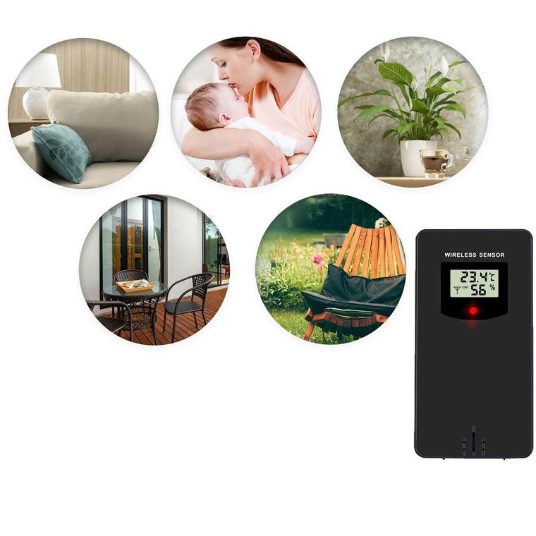 Berdsen, nadajnik do stacji pogodowej, czarny