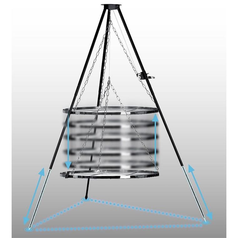 Berdsen, palenisko ogrodowe, trójnóg