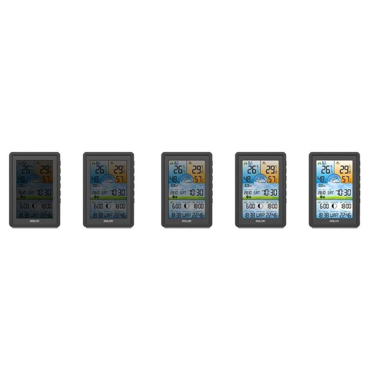 Berdsen, stacja pogodowa z wyświetlaczem, BD-906, czarna