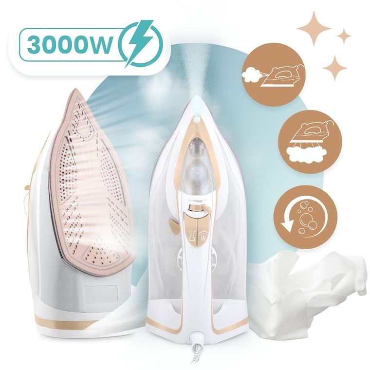 Berdsen, żelazko parowe, ceramiczna powłoka, praca w pionie, 3000W, BD-330