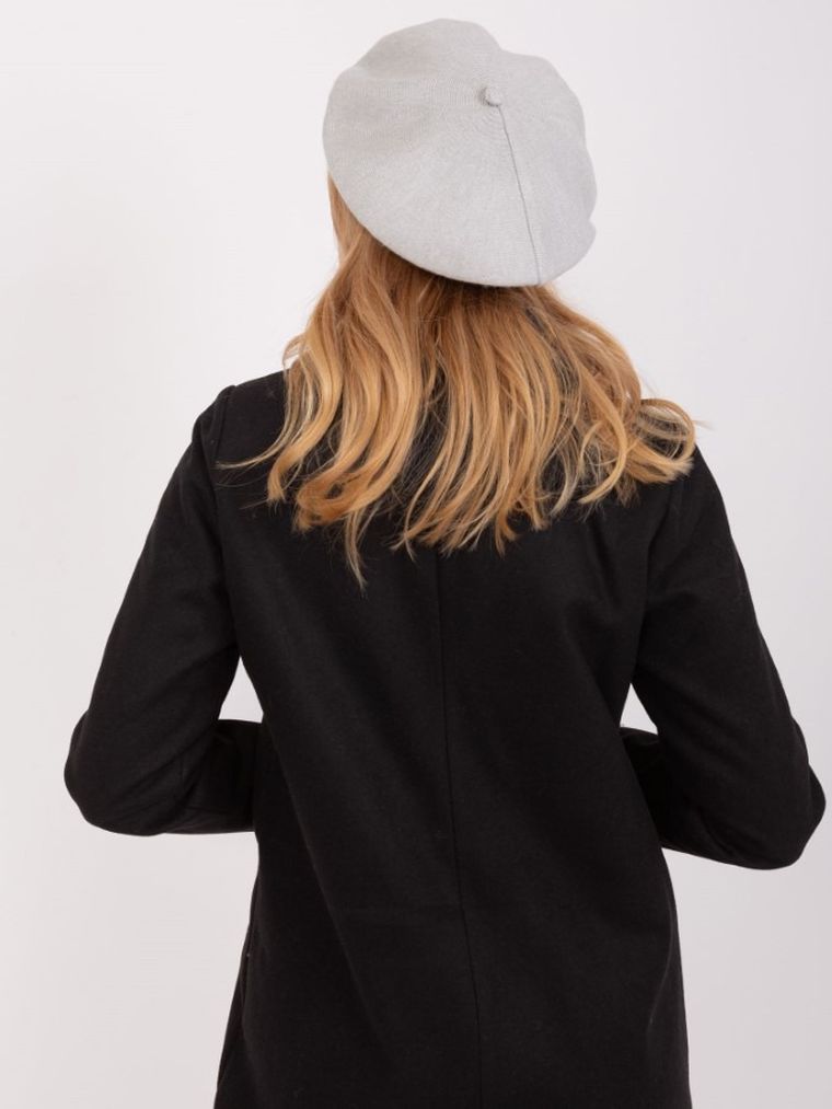 Beret damski, szary, Italy Moda
