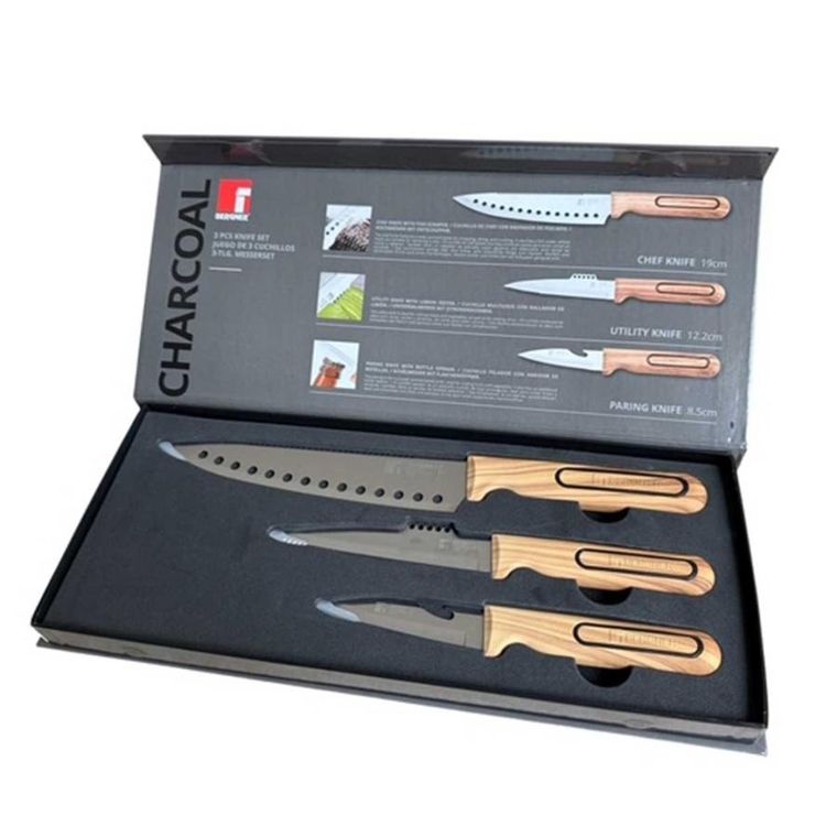 Bergner, Charcoal, zestaw noży kuchennych