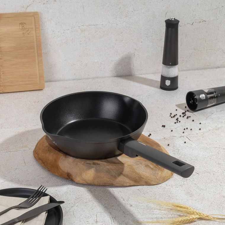 Berlinger Haus, Anthracite, głęboka patelnia tytanowa, 28 cm