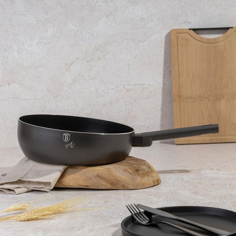 Berlinger Haus, Anthracite, wok, patelnia tytanowa, flip, 26 cm