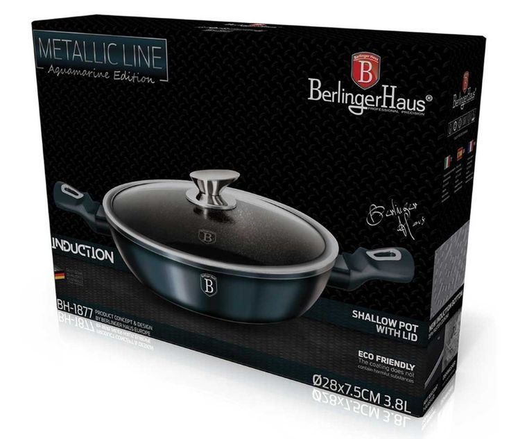 Berlinger Haus, Aquamarine, garnek granitowy, 3.8l