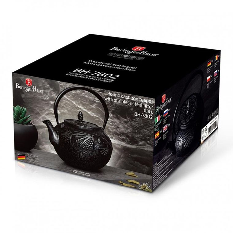 Berlinger Haus, Black Professional Line, zaparzacz żeliwny, 800 ml