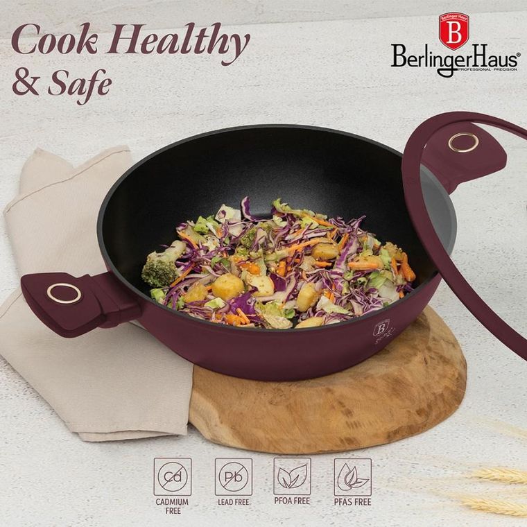 Berlinger Haus, Leonardo, płaski garnek tytanowy z pokrywą, 4.5l