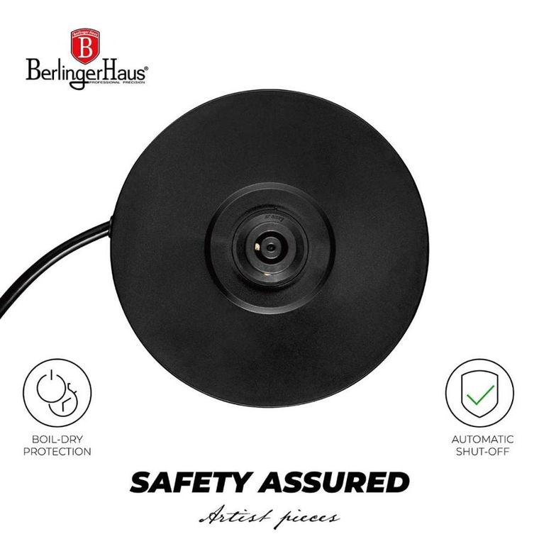 Berlinger Haus, Matte Black, czajnik elektryczny, 1,7l, BH-9476