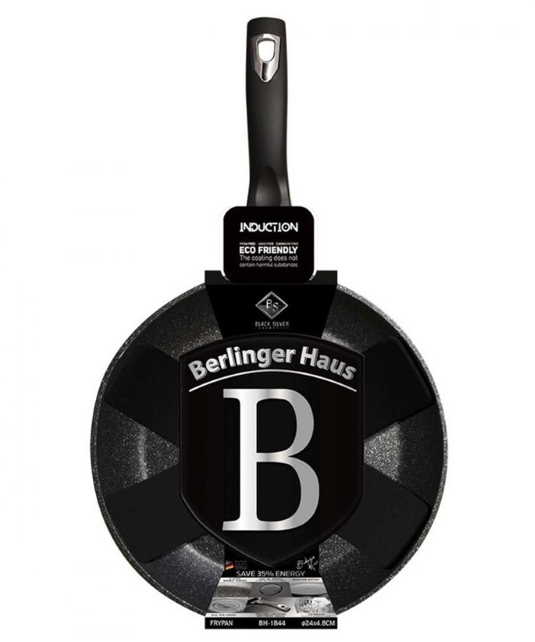 Berlinger Haus, patelnia granitowa, Black Silver, 24 cm