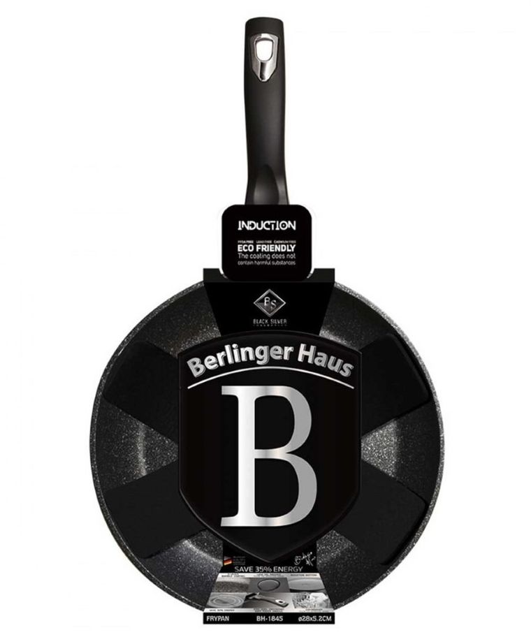 Berlinger Haus, patelnia granitowa, Black Silver, 28 cm