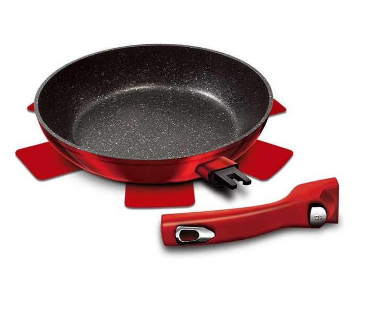 Berlinger Haus, patelnia granitowa, Burgundy, 28 cm