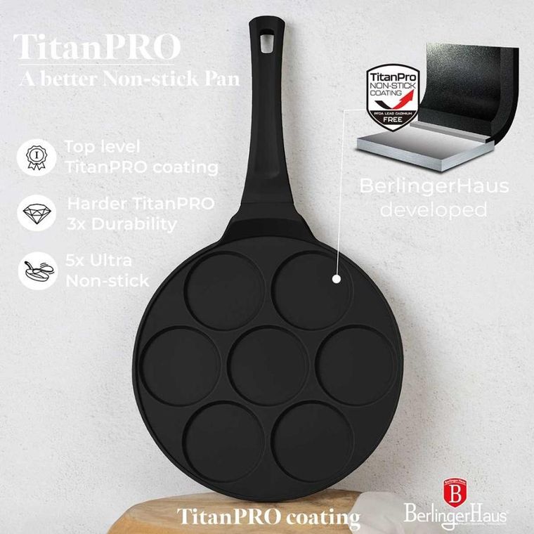 Berlinger Haus, patelnia tytanowa do placuszków, black rose, 26 cm