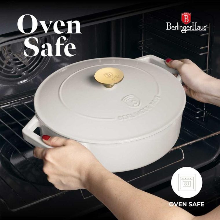 Berlinger Haus, Sahara, garnek żeliwny, płaski, 26 cm