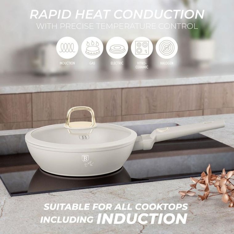 Berlinger Haus, Sahara, głęboka patelnia tytanowa, 24 cm