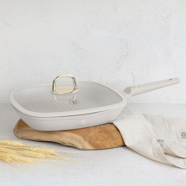 Berlinger Haus, Sahara, patelnia grillowa tytanowa z pokrywą, 28 cm