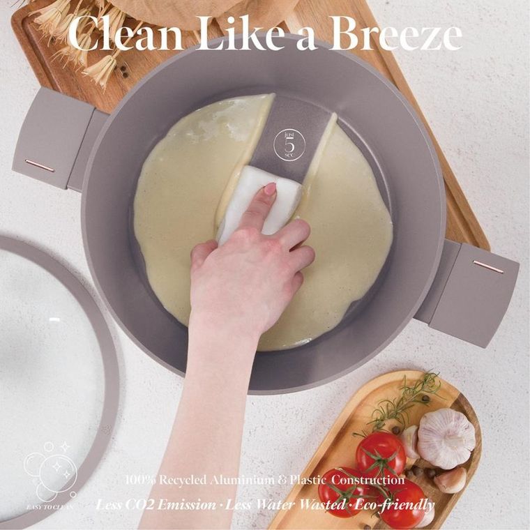 Berlinger Haus, Taupe, garnek tytanowy z pokrywą, 8l