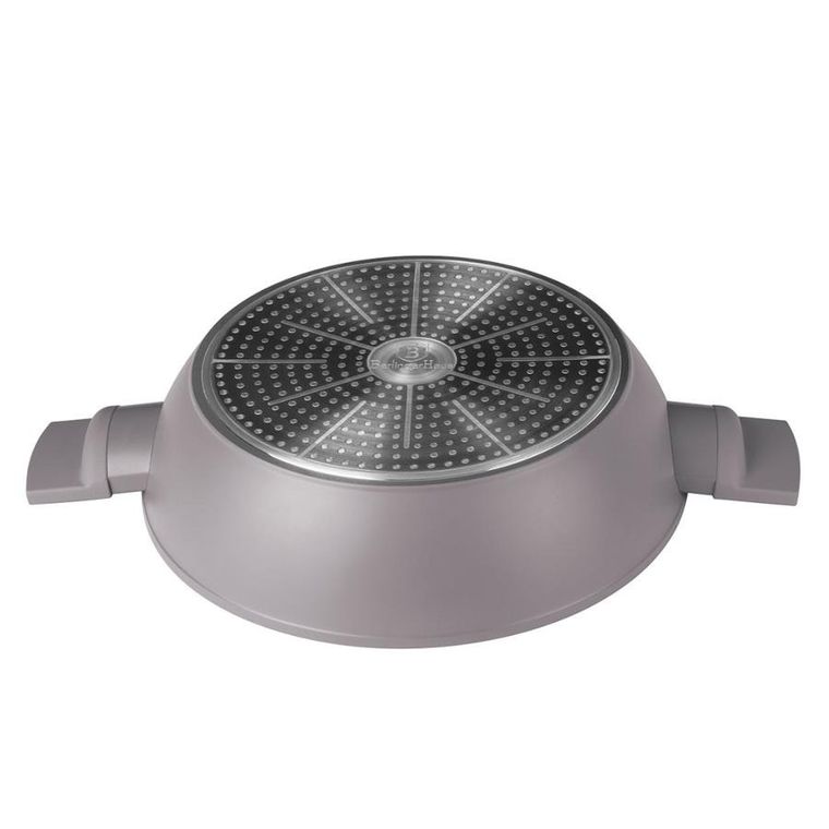 Berlinger Haus, Taupe, płaski garnek tytanowy z pokrywą, 3.8l