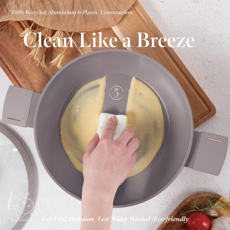 Berlinger Haus, Taupe, wok tytanowy z pokrywą, 30 cm