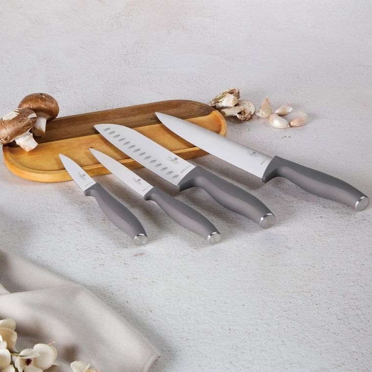 Berlinger Haus, Taupe, zestaw noży kuchennych, 4 szt.