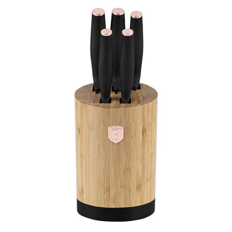 Berlinger Haus, zestaw noży, black rose w bloku bambusowym