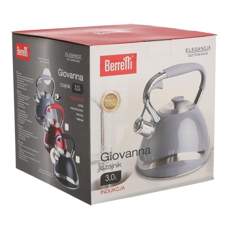 Berretti, Giovanna, czajnik, szary, 3l
