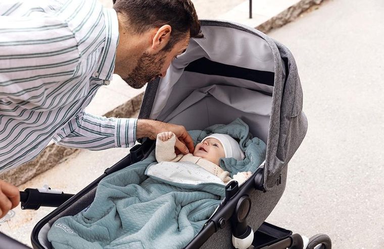 BeSafe Voksi, Breeze, śpiworek do fotelika i wózka, szary