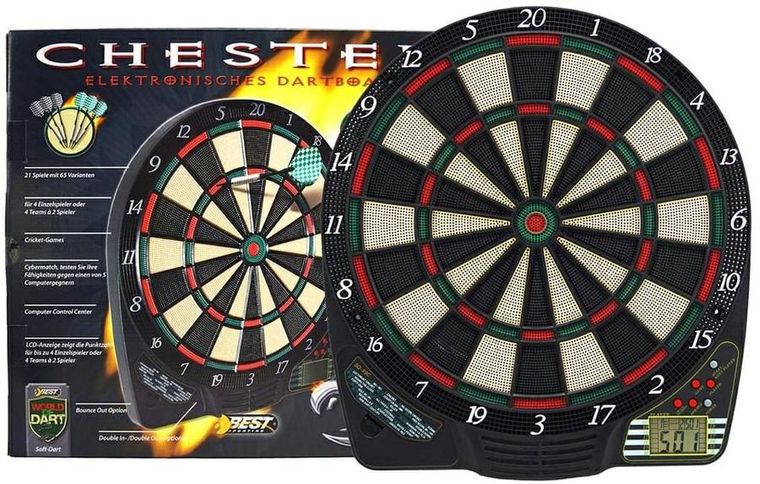 Best Sporting, Chester, tarcza elektroniczna do darta z rzutkami, zestaw