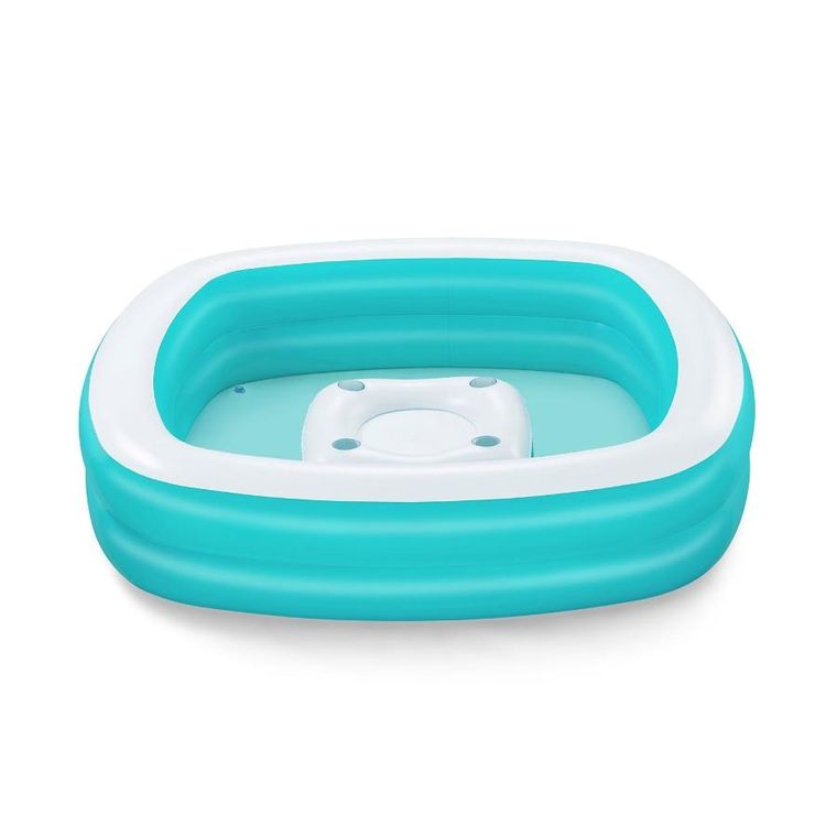 Bestway, basen dmuchany z pływającym stolikiem, kwadratowy, 218-218-48 cm