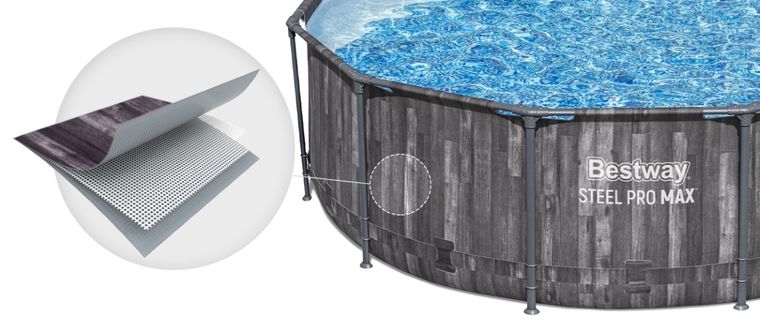 Bestway, basen ogrodowy stelażowy, zestaw 10w1, 366-100 cm