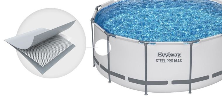 Bestway, basen ogrodowy, stelażowy, zestaw 17w1, 366-122 cm