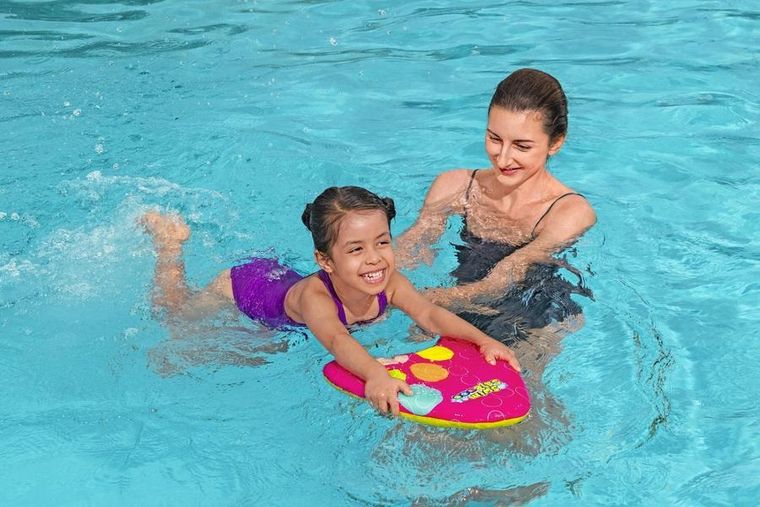 Bestway, deska do nauki pływania, różowa