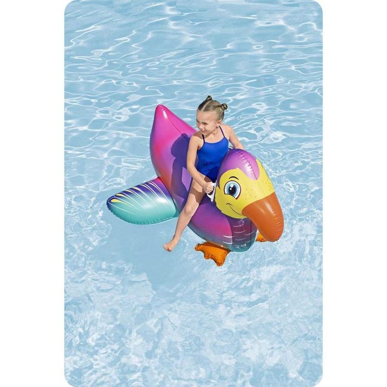 Bestway, dmuchany materac do pływania dla dzieci, tukan wodny, 141cm