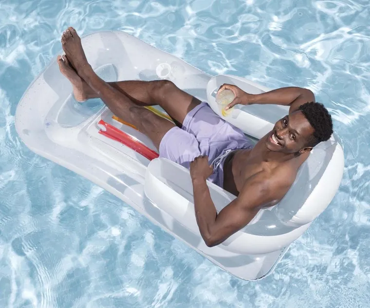 Bestway, dmuchany materac plażowy z oparciem i podłokietnikami, 161-84 cm, 1 szt