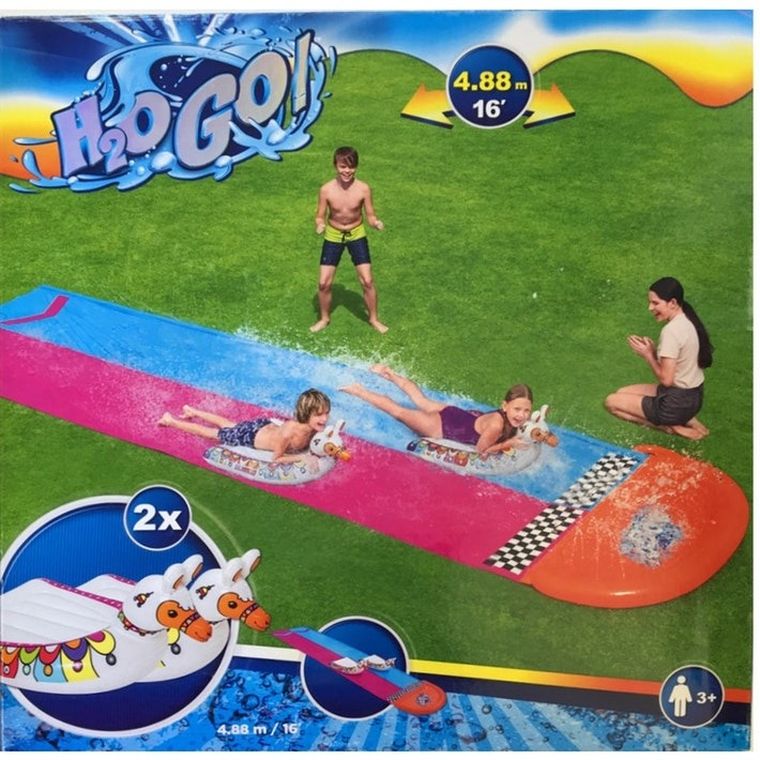 Bestway, H2GO, Wyścig Lam, ślizgawka podwójna, 4,88 m