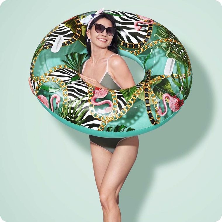 Bestway, koło do pływania, kwiaty, 114 cm