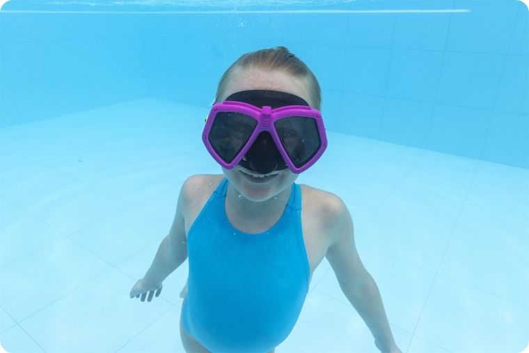 Bestway, maska do pływania, różowa