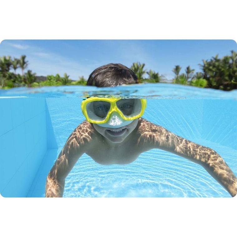 Bestway, maska do pływania, żółto-czerwona