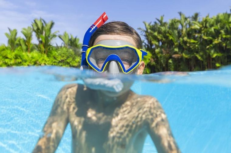 Bestway, maska z rurką do nurkowania, niebieska